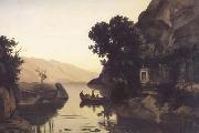 Jean Baptiste Camille  Corot Vue prise de Riva (mk11) Germany oil painting reproduction